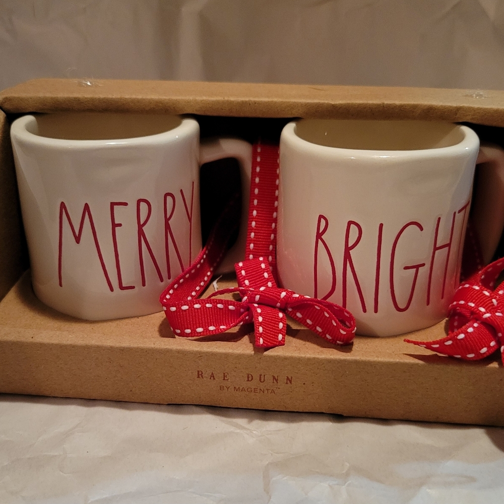 Rae Dunn Mini Mugs MERRY BRIGHT
